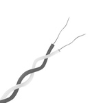 RS PRO Type J Thermocouple Wire, 100m, Unscreened, PFA Insulation, +260°C Max, 1/0.508mm