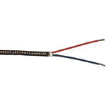 Jumo Type J Thermocouple & Extension Wire, 10m, Unscreened, Fibreglass Insulation, +350°C Max