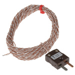 RS PRO Type T Thermocouple 5m Length, 1/0.315mm Diameter → +250°C