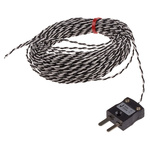 RS PRO Type J Thermocouple 10m Length, 1/0.2mm Diameter → +260°C