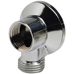 Sferaco Brass 1/2 in BSPP Female x 1/2 in BSP Male Elbow Wall Tap Connection without Nut Threaded Fitting