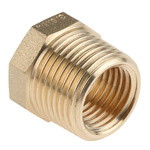 RS PRO Brass 3/8 in BSP Male x 1/4 in BSP Female Straight Reducer Bush Threaded Fitting