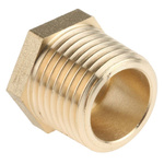 RS PRO Brass 1/2 in BSP Male x 1/4 in BSP Female Straight Reducer Bush Threaded Fitting