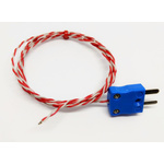 RS PRO Type K Thermocouple 10m Length, 1/0.2mm Diameter → +250°C