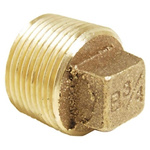 RS PRO Bronze 3/4 in BSPT Male Straight Plug Threaded Fitting