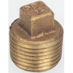 RS PRO Brass 1 in BSPT Male Straight Plug Threaded Fitting