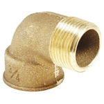 RS PRO Bronze 3/4 in BSPP Male x 3/4 in BSPP Female 90° Elbow Threaded Fitting