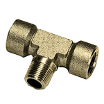 Legris Brass 3/4 in BSPP Female x 3/4 in BSPP Female Tee Branch Tee Threaded Fitting