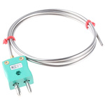 RS PRO Type K Thermocouple 1m Length, 3mm Diameter → +1100°C