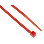 RS PRO Red Cable Tie Nylon, 100mm x 2.5 mm