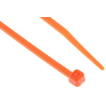 RS PRO Orange Cable Tie Nylon, 203mm x 3.6 mm