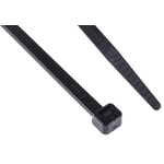 RS PRO Black Cable Tie Nylon, 250mm x 4.8 mm