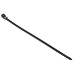 RS PRO Black Cable Tie Nylon Releasable, 200mm x 4.5 mm