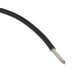 TE Connectivity 100G Series Black 1.5 mm² Hook Up Wire, 15 AWG, 37/0.23 mm, Polymer Insulation