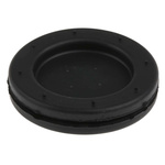SES Sterling Black Polychloroprene 37mm Round Cable Grommet for Maximum of 29 mm Cable Dia.