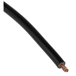 Staubli Black 1 mm² Hook Up Wire, 17 AWG, 259/0.07 mm, 25m, PVC Insulation