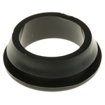RS PRO Black PVC 19.6mm Round Cable Grommet for Maximum of 15.5mm Cable Dia.