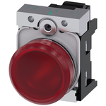 Siemens, SIRIUS ACT Red LED Indicator, 22mm Cutout, Round, 230V ac
