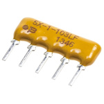 Bourns Bussed Resistor Network 100kΩ ±2% 4 Resistors, 0.63W Total, SIP package 4600X Through Hole