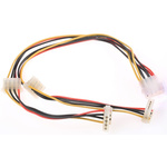 RS PRO 4 Way Male 4 Pin Molex to 4 Way Female 4 Pin Molex Wire to Board Cable, 2m