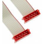 TE Connectivity Micro-MaTch Series Flat Ribbon Cable, 10-Way, 1.27mm Pitch, 200.5mm Length, Micro-MaTch IDC to