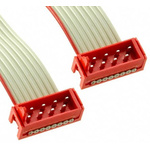 TE Connectivity Micro-MaTch Series Flat Ribbon Cable, 8-Way, 1.27mm Pitch, 200.5mm Length, Micro-MaTch IDC to