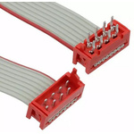 TE Connectivity Micro-MaTch Series Flat Ribbon Cable, 8-Way, 1.27mm Pitch, 70.5mm Length, Micro-MaTch IDC to