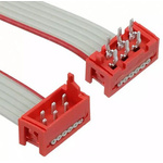 TE Connectivity Micro-MaTch Series Flat Ribbon Cable, 6-Way, 1.27mm Pitch, 200.5mm Length, Micro-MaTch IDC to
