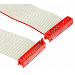 TE Connectivity Micro-MaTch Series Flat Ribbon Cable, 18-Way, 1.27mm Pitch, 150.5mm Length, Micro-MaTch IDC to