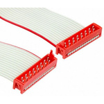 TE Connectivity Micro-MaTch Series Flat Ribbon Cable, 16-Way, 1.27mm Pitch, 75.5mm Length