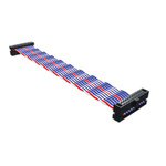 Samtec FFTP Series Ribbon Cable, 10-Way, 450mm Length, Tiger Eye IDC to Tiger Eye IDC