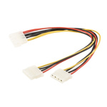 Roline 4 Way Male 4 Pin Molex to 4 Way Female 4 Pin Molex Wire to Board Cable, 300mm