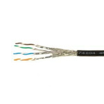 Alpha Wire Black PUR Cat7 Cable Tinned Copper Braid, 152m Unterminated/Unterminated