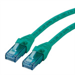 Roline Unshielded Cat6a Cable 500mm, Green, Male RJ45