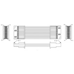 Samtec 10 Way Female Tiger Eye SFSD to 20 Way Female Tiger Eye SFSD Wire to Board Cable, 250mm