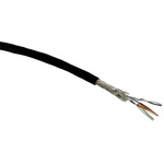 Harting Shielded Cat6a Cable 20m, Flame Retardant, Black
