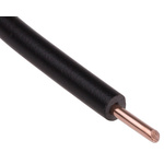 RS PRO Black RIGID BU Tri-rated Cable, 1 mm² CSA, 600 V, 15 A, 100m