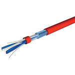 RS PRO 2 Pairs 100m 4 Core Telephone Cable, Al/PET Flame Retardant, 20 AWG Red Sheath 300 V ac
