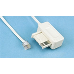 Decelect Forgos 3m Telephone Extension Cable Male RJ11