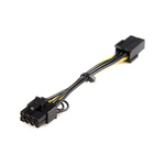 StarTech.com 6 Way Female PCIe to 8 Way Male PCIe Wire to Board Cable, 154.9mm