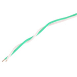Decelect Forgos 1 Pairs 100m 2 Core Telephone Cable, Unshielded Green/White Sheath 100 V