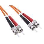 RS PRO OM1 Multi Mode Fibre Optic Cable ST to ST 62.5/125μm 2m