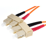 RS PRO OM2 Multi Mode Fibre Optic Cable SC to SC 50/125μm 1m