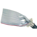 Harting 20 Way Screened Round Ribbon Cable, 25.4 mm Width