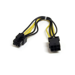 StarTech.com 6 Way Female PCIe to 6 Way Female PCIe Wire to Board Cable, 203mm