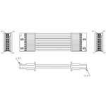Samtec 10 Way Female Tiger Eye SFSD to 20 Way Female Tiger Eye SFSD Wire to Board Cable, 250mm