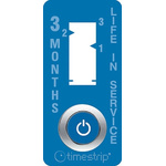 Timestrip Non-Reversible Time Indicator Label, 19 x 40 mm, 3 Months