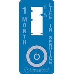 Timestrip Non-Reversible Time Indicator Label, 19 x 40 mm, 1 Month