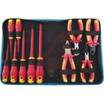 Insulated Tool Kit; 11 tools incl 6 screwdrivers; 3 pliers and 1 wire stripper