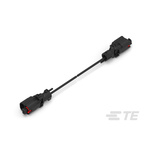 TE Connectivity 2 Way Male F Type to 2 Way Male F Type Cable assembly, 3m